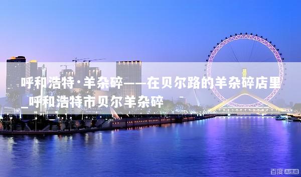 呼和浩特·羊杂碎——在贝尔路的羊杂碎店里_呼和浩特市贝尔羊杂碎